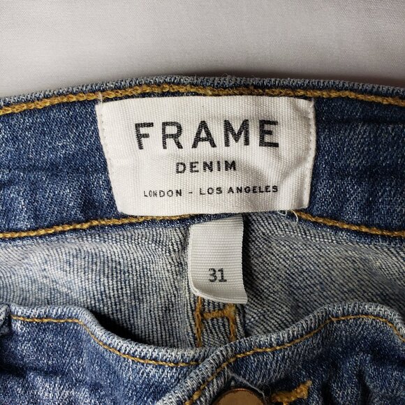 Frame Le High Skinny raw untrimmed hem size 31 - Picture 3 of 8